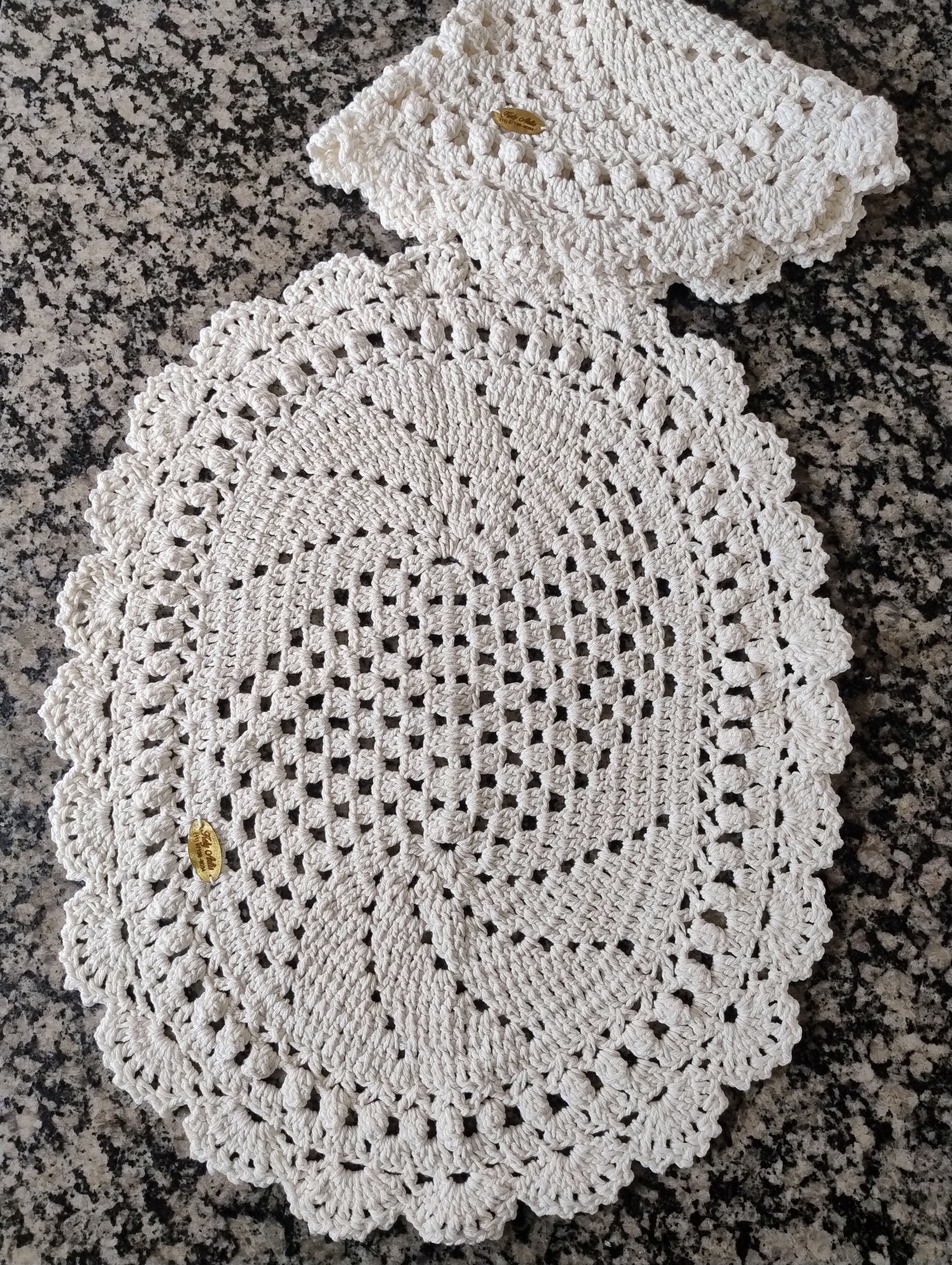 JogoTapete na cor natural 85%algodao