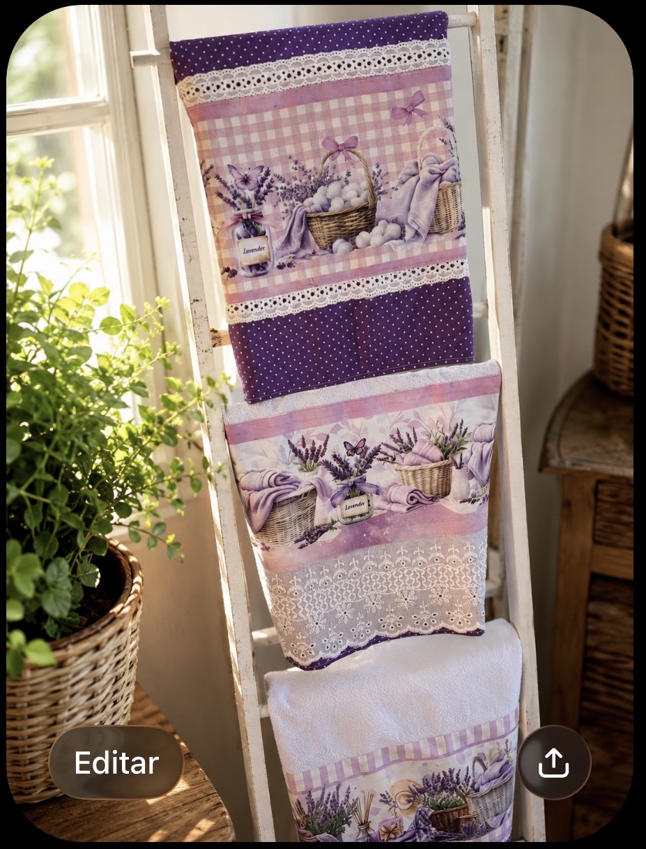 Kit de pano de prato lavanda