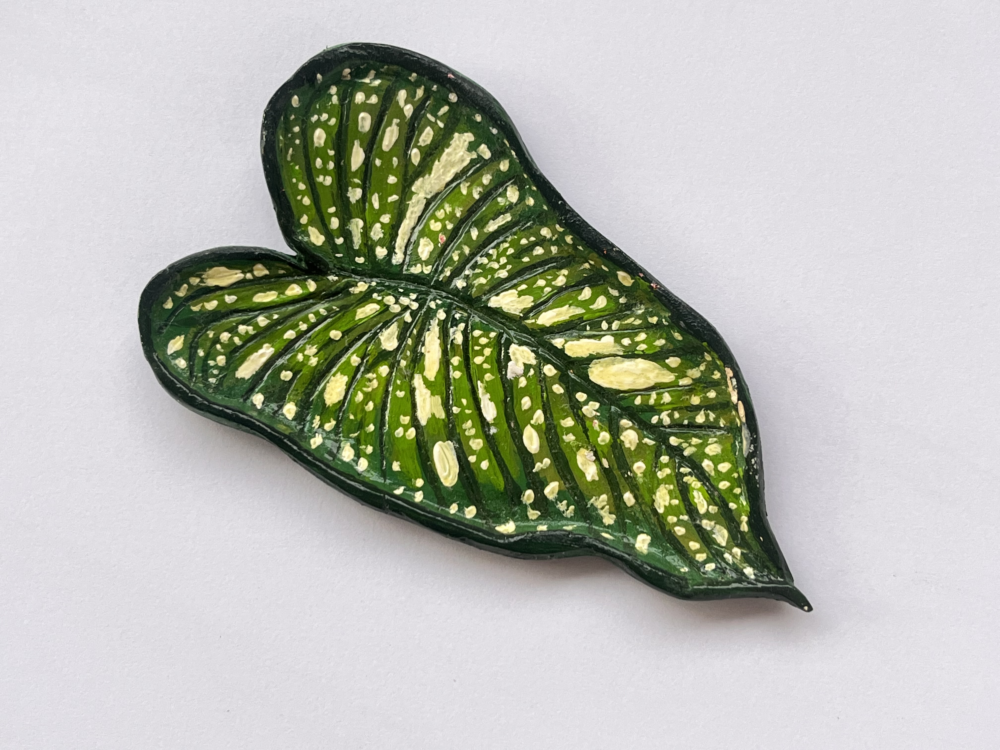 Pratinho de Caladium de Cerâmica fria 🌿