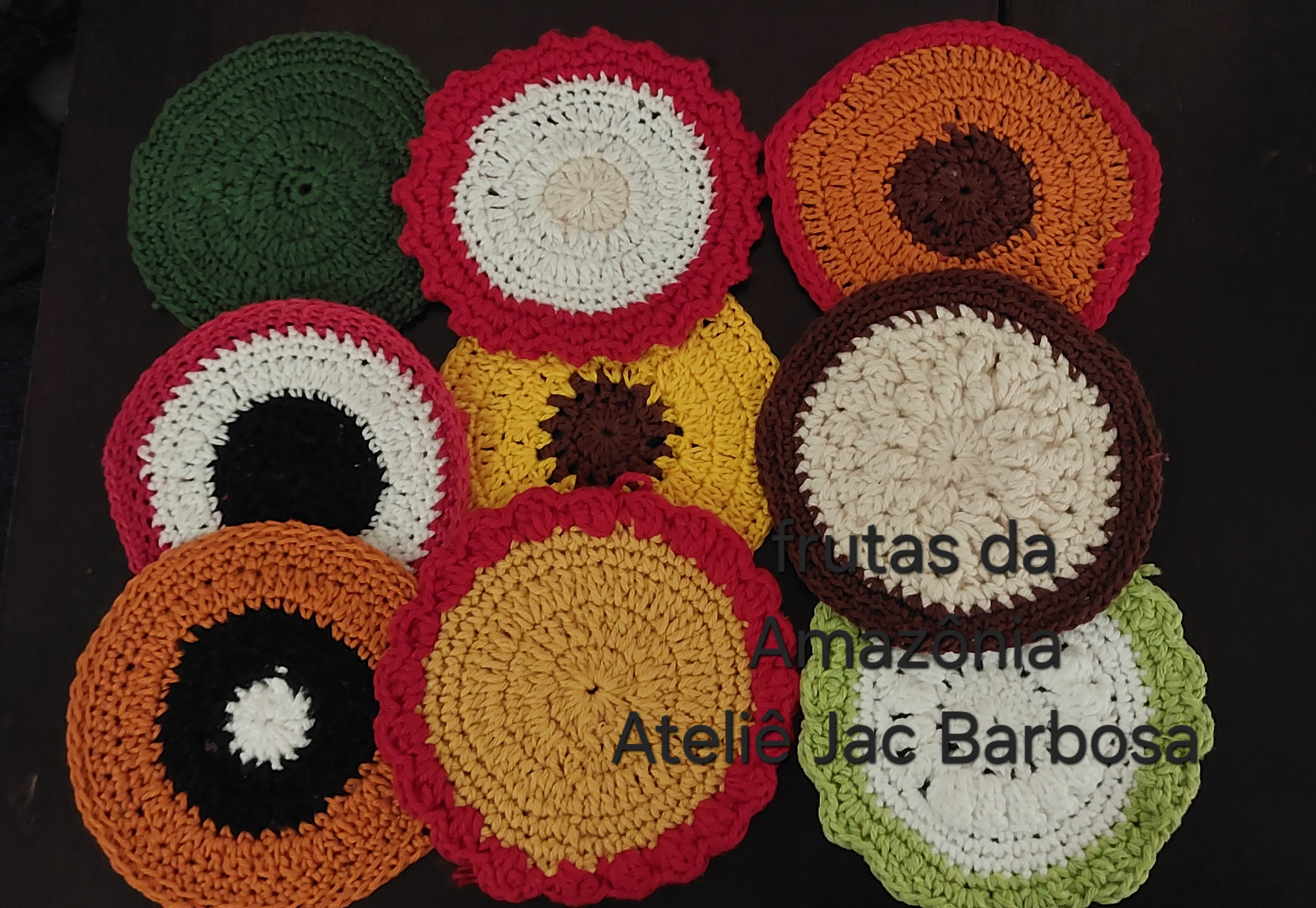 Porta copos frutas da Amazônia
