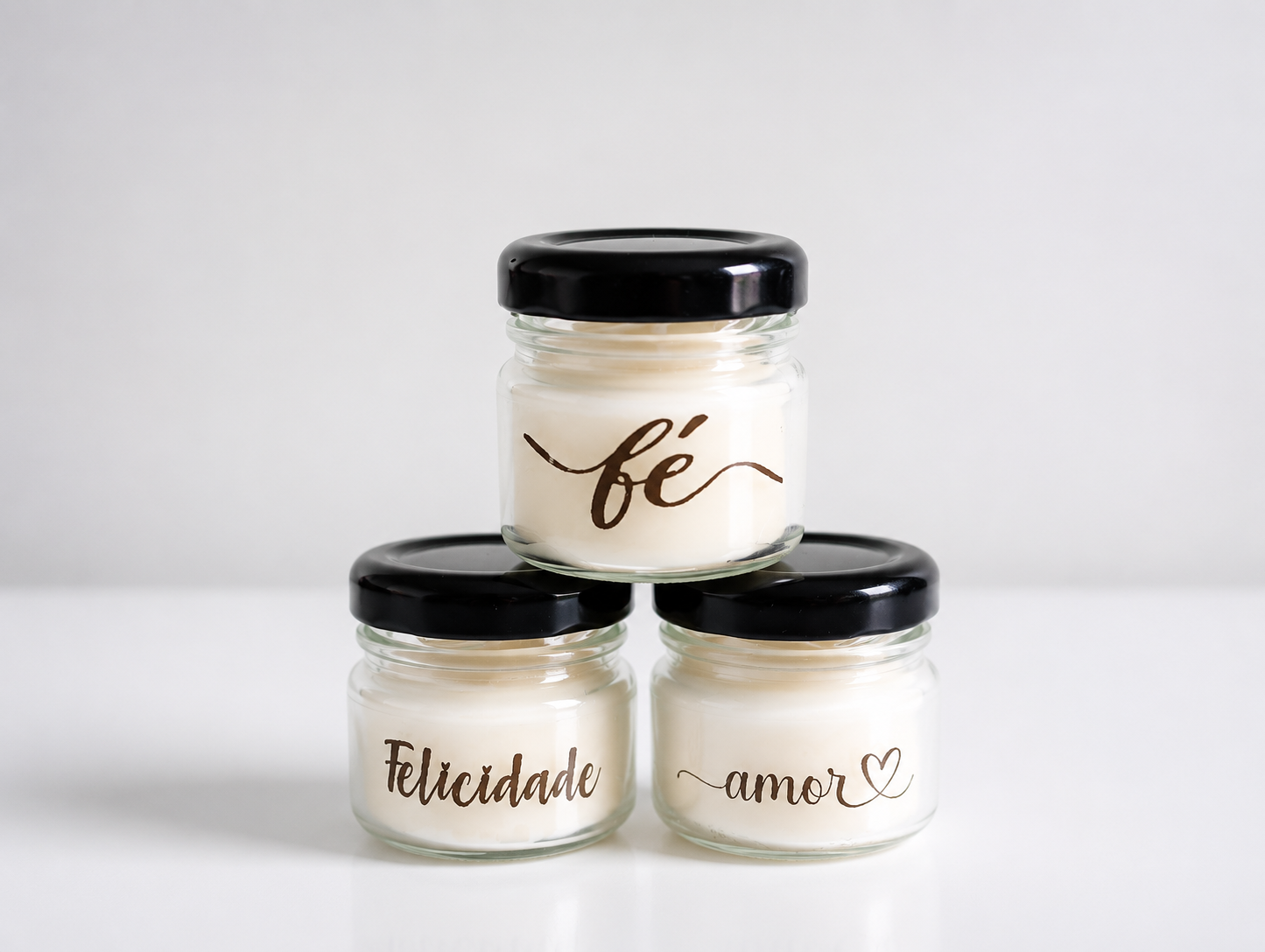 Mini vela aromática no potinho de vidro