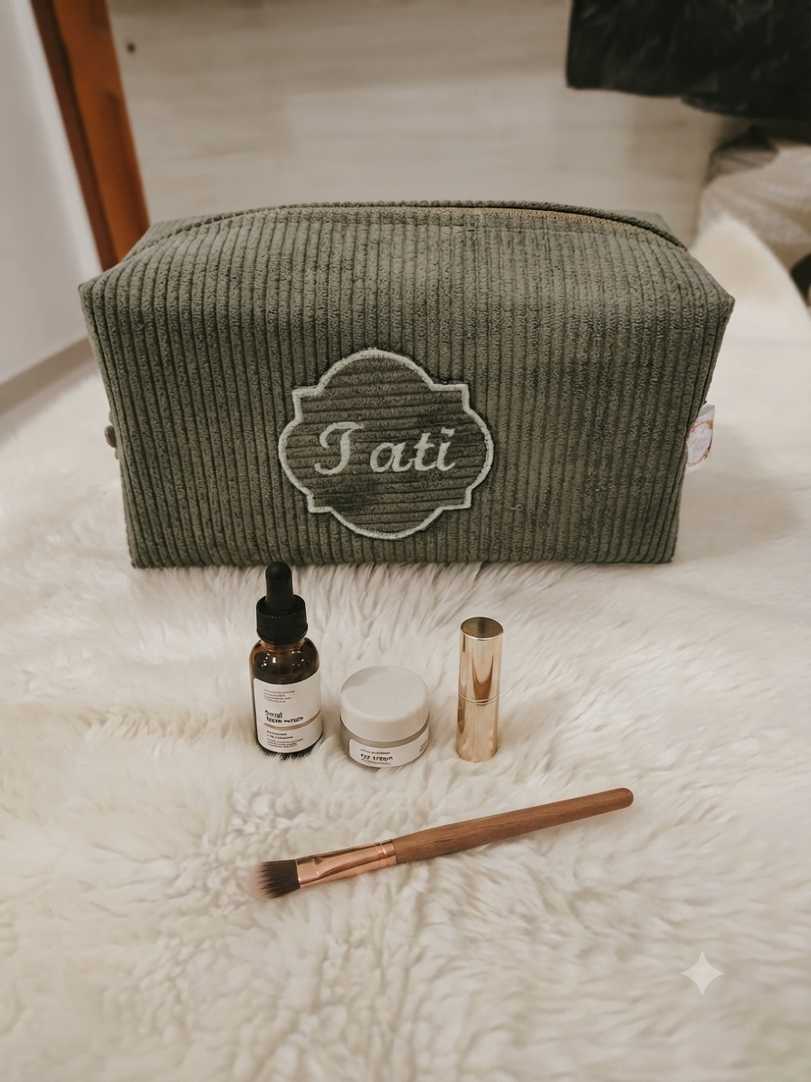 Necessaire Box G Veludo Cotelê