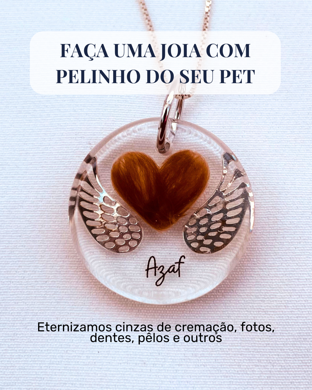 Joia afetiva pelinho pet