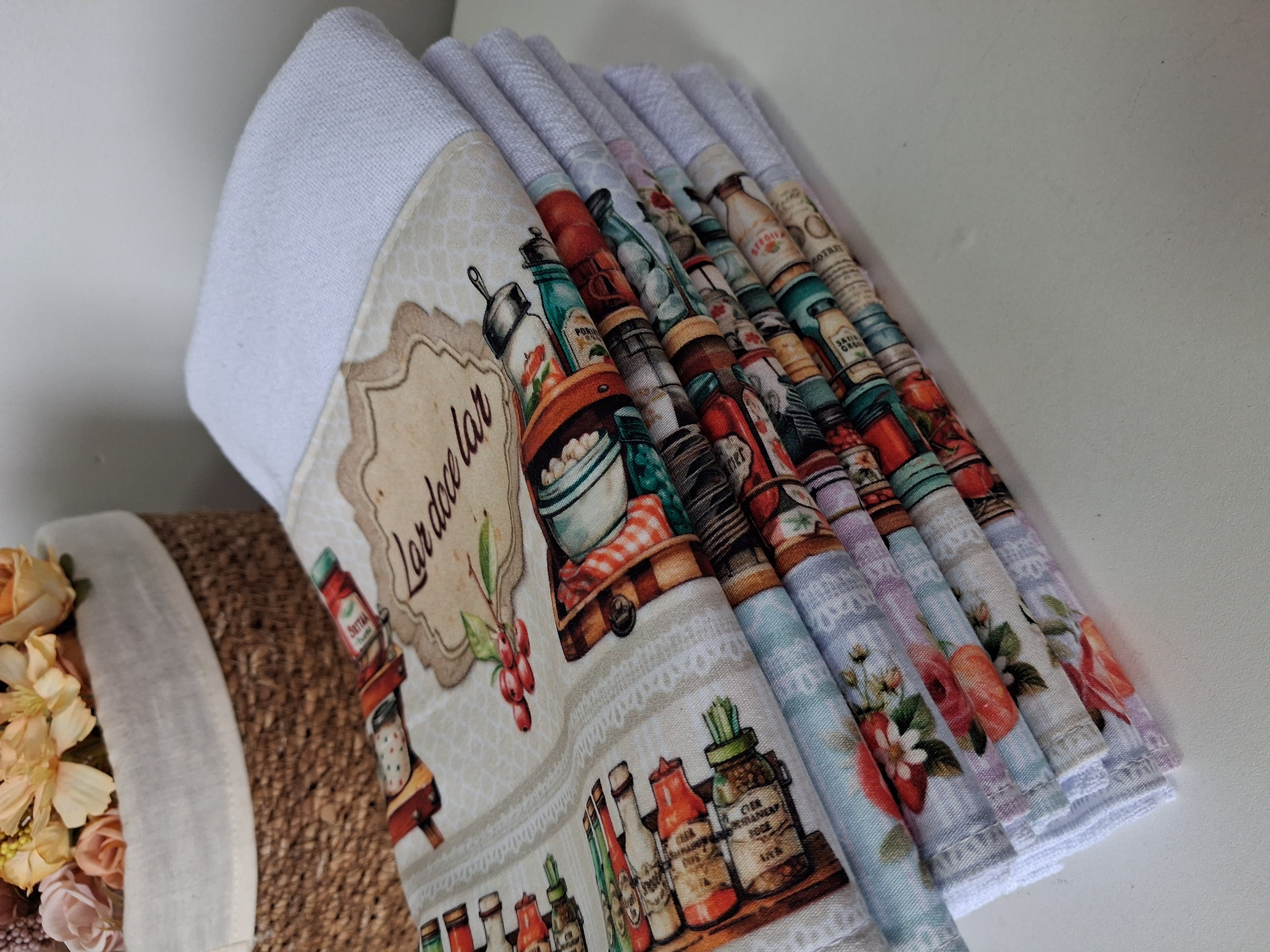 Kit de panos de prato semaninha