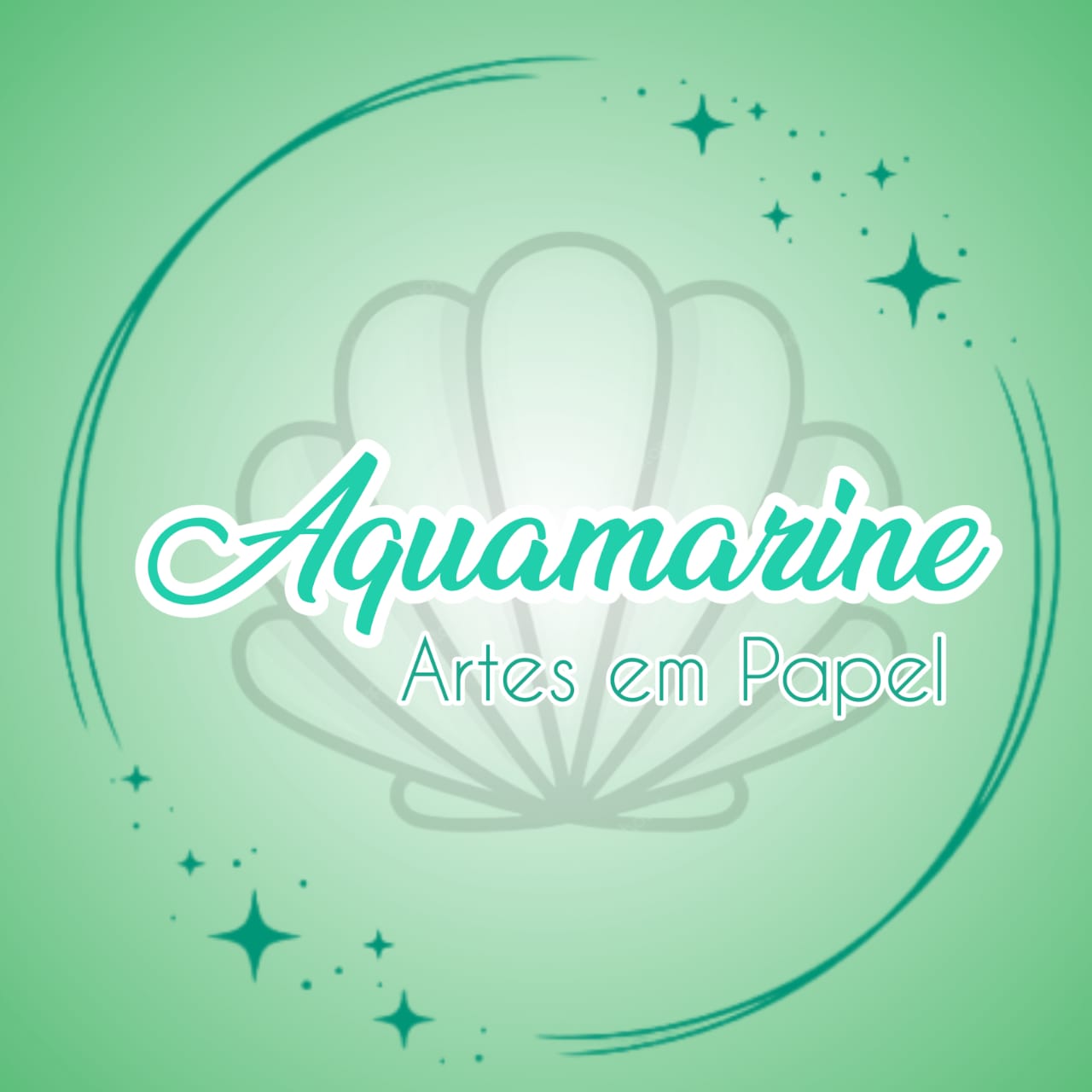 Aquamarine artes em papel